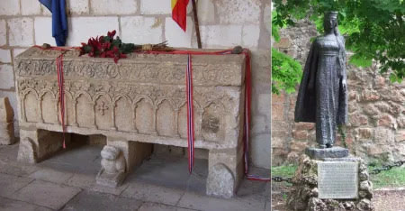 Tumba y estatua de Kristina de Noruega en Covarrubias. Fotos deÂ&nbsp; Ecelan en http://es.wikipedia.org/wiki/Cristina_de_Noruegaâ Trabajo propio. Disponible bajo la licencia CC BY-SA 3.0 vÃ­a Wikimedia Commons.
