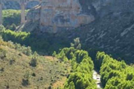 Hoces del Río Riaza a su paso por Milagros.
