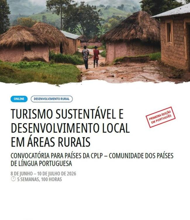 curso internacional sobre Turismo Sustentável e Desenvolvimento Local em Áreas Rurais